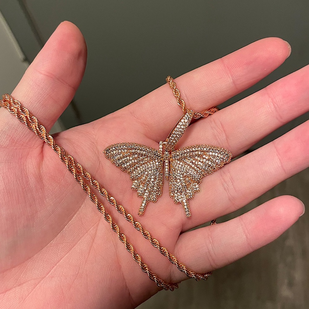 Men’s Rose Gold Butterfly Chain